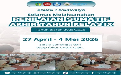 Semangat Mengukir Prestasi: PSAT Kelas IX SMPN 1 Ringinrejo Resmi Dimulai
