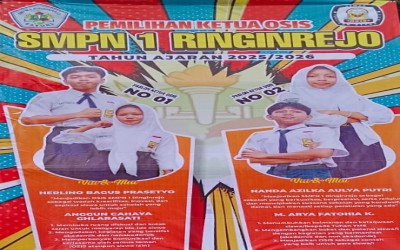 Demokrasi di Sekolah: SMPN 1 Ringinrejo Gelar Pemilihan Ketua dan Wakil Ketua OSIS Tahun Ajaran 2025/2026