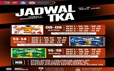Tes Kemampuan Akademik (TKA) SMP Negeri 1 Ringinrejo Tahun 2026